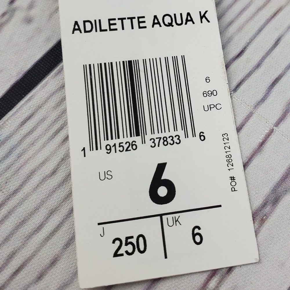 New Adidas Adilette Aqua Black Slides - Picture 9 of 10